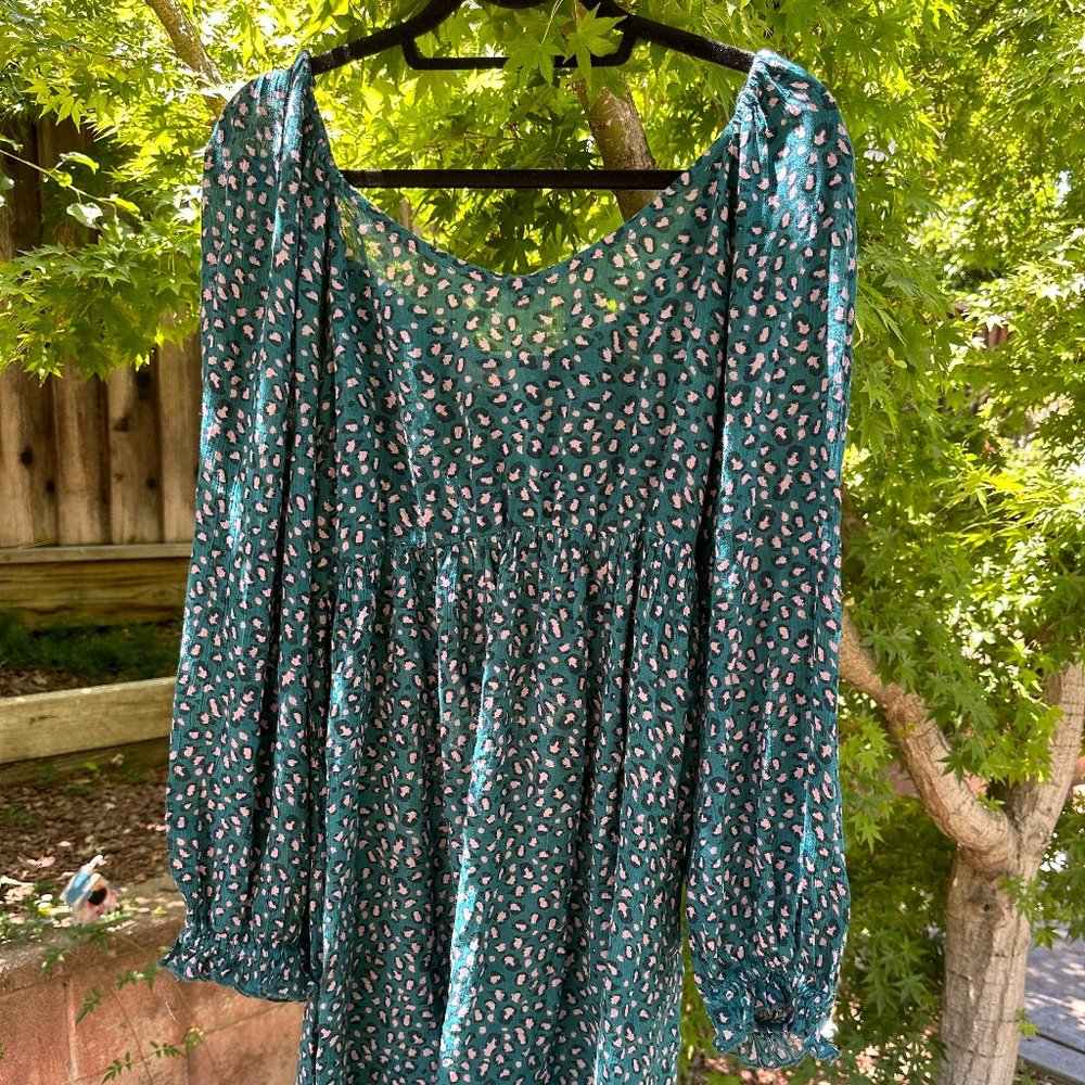 Bohme Leopard turquoise dress